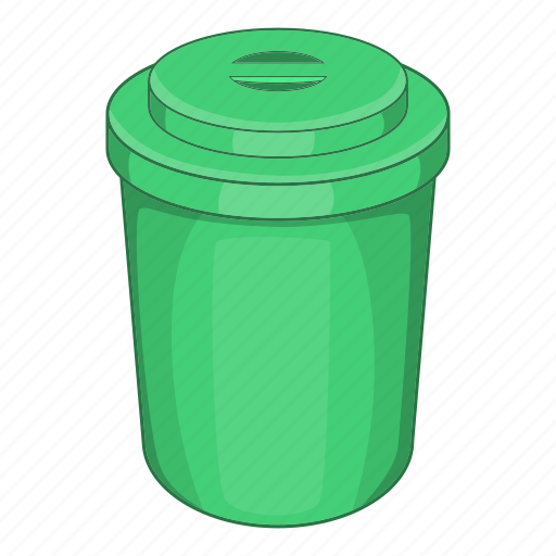 Cup, garbage, green, trash icon - Download on Iconfinder