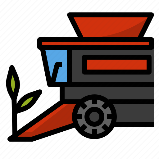 Corn, farm, harvest, harvester, machine, truck, vehicle icon - Download on Iconfinder
