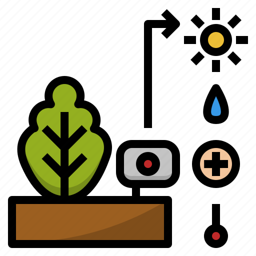 Fertilizaer, gardening, humidity, light, monitoring, plant, temperature icon - Download on Iconfinder