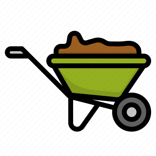 Cart, farming, gardening, soil, tralley, wheelbarrow icon - Download on Iconfinder