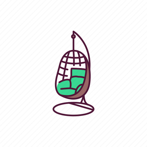 Hanging, wicker, chair icon - Download on Iconfinder