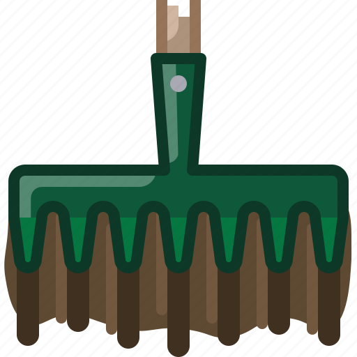 Earth, garden, gardening, rake, tillage, tool icon - Download on Iconfinder
