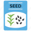 fertilizer, gardening, plant seeds, seed, seed packet 