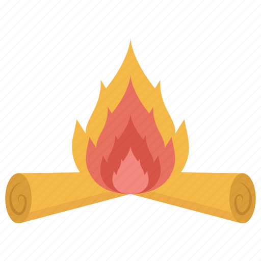 Burning woods, campfire, camping light, fire, firewood icon - Download on Iconfinder