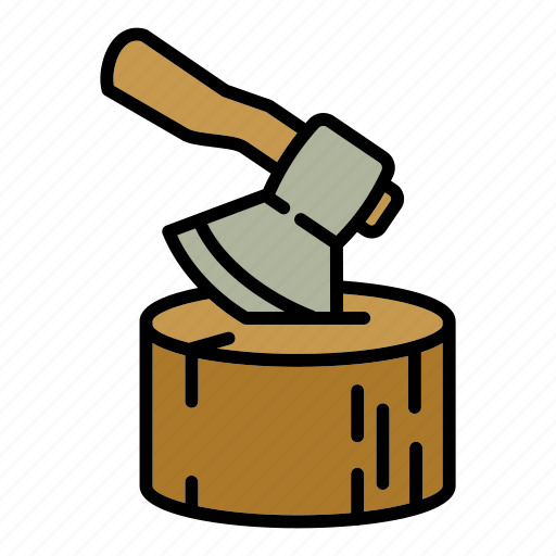 Axe, stump icon - Download on Iconfinder on Iconfinder