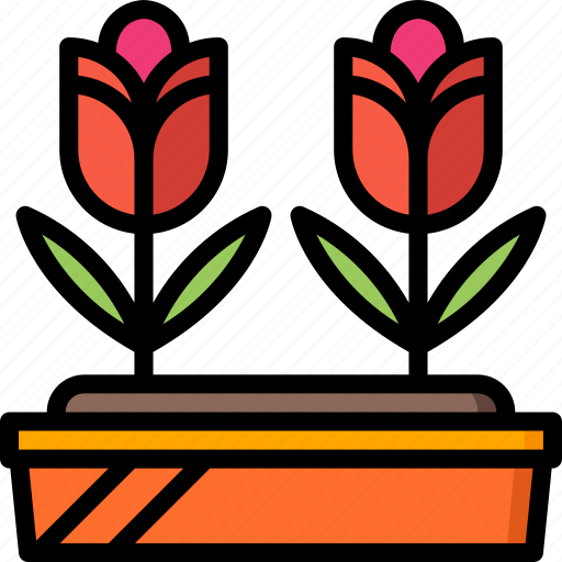 Bed, flower, garden, gardening, grow, plant icon - Download on Iconfinder