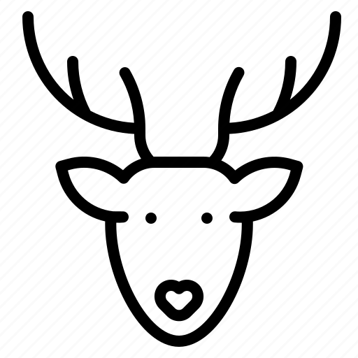 Christmas, holiday, animal, reindeer, deer icon - Download on Iconfinder