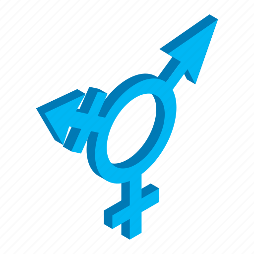 Arrow, bigender, bisexual, gender, isometric, man, sexual icon - Download on Iconfinder