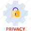 cog, configuration, firewall, preferences, privacy, settings 