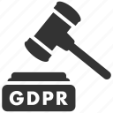gdpr, law, rules, hammer, justice, auction, bidding