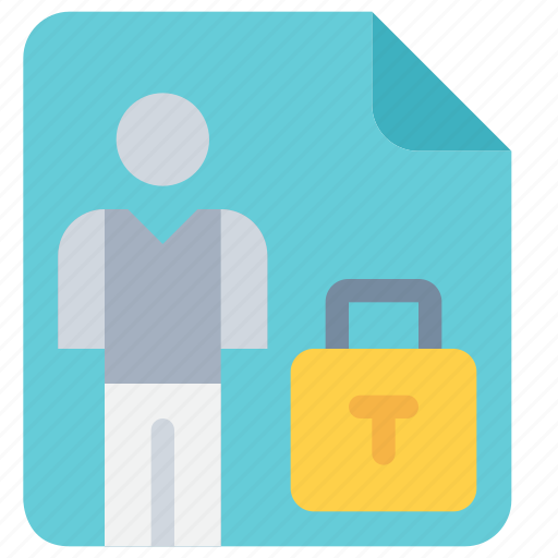 Data, document, file, person, personal, secure, security icon - Download on Iconfinder