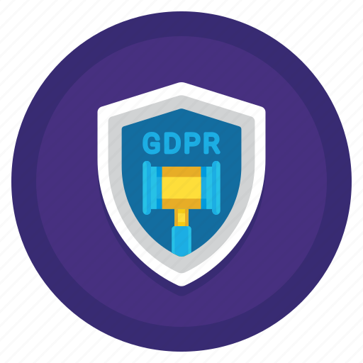 Gdpr, hammer, law, lawsuit, shield icon - Download on Iconfinder