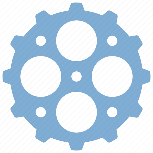 Big, circles, cutout, gear, engineering, engine, settings icon - Download on Iconfinder