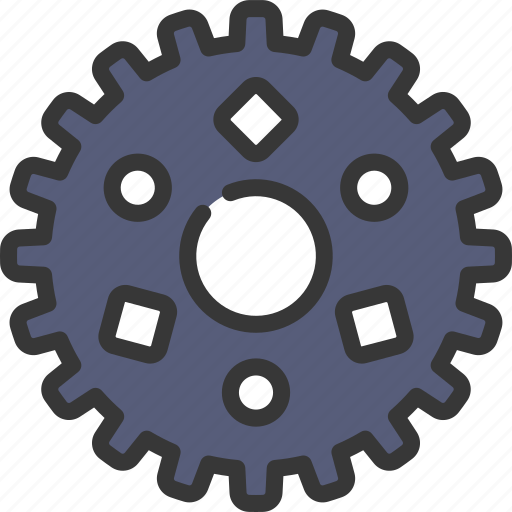 Diamond, cutout, gear, engineering, engine, settings icon - Download on Iconfinder