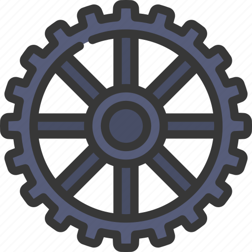 Thin, prongs, gear, engineering, engine, settings icon - Download on Iconfinder