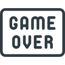game, over, sign, video