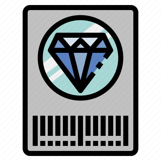 Certificate, diamond, guarantee, gem, certified icon - Download on Iconfinder