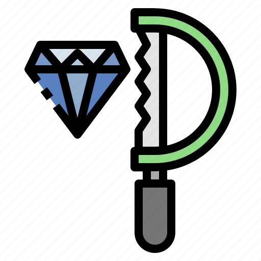 Diamond, cut, saw, cutting, gemology icon - Download on Iconfinder