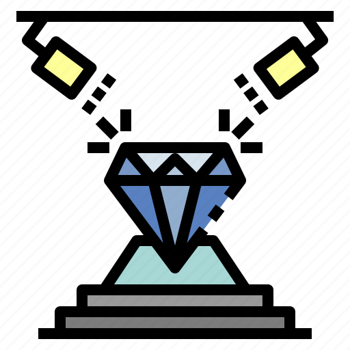 Diamond, showcase, exhibition, gem, precious, stone icon - Download on Iconfinder