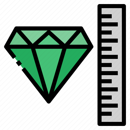 Measure, standard, size, diamond, gemology icon - Download on Iconfinder