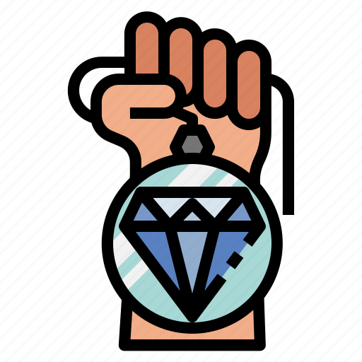 Medal, diamond, competition, gem, coin icon - Download on Iconfinder