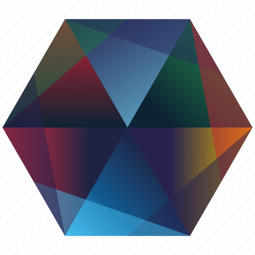 Base, google, hexagon, la, lunar, plus, rainbow icon - Download on Iconfinder