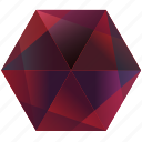 base, gem, hexagon, pink, purple, red, ruby