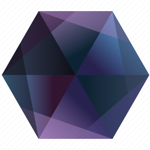 Blue, gem, hexagon, la, lunar, purple, tumblr icon - Download on Iconfinder