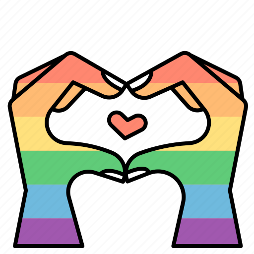 Hand, love, heart, pride, lgbtq, power, support icon - Download on Iconfinder