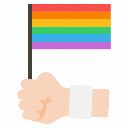 Flag, hand, rainbow, lgbtq, pride, sexuality, homosexual icon - Download on Iconfinder