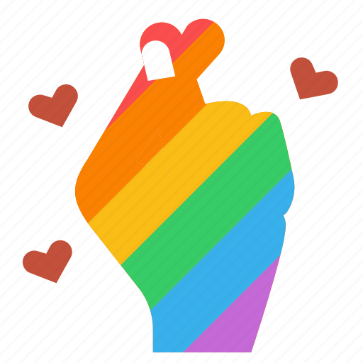 Hand, love, miniheart, pride, lgbtq, power, valentines icon - Download on Iconfinder