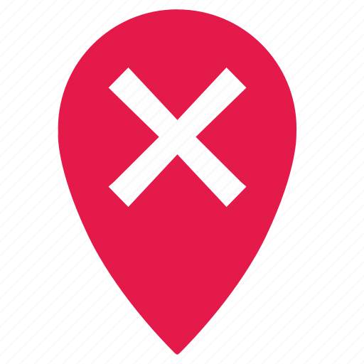 Cancel, delete, enter, no, point, location, map icon - Download on Iconfinder