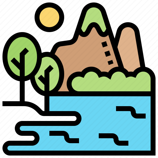 Environment, lake, landscape, nature, scenery icon - Download on Iconfinder