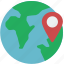 geography, globe, pin, location, map 