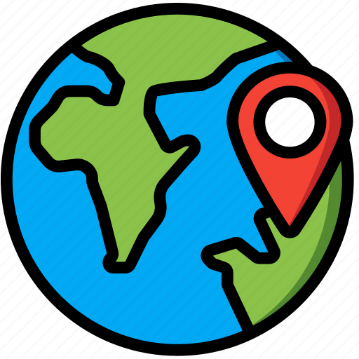 Geography, globe, pin, location, navigation, world icon - Download on Iconfinder