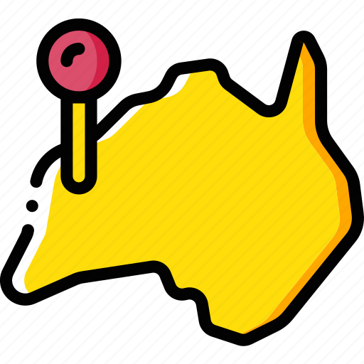 Australia, geography, country, location, map icon - Download on Iconfinder