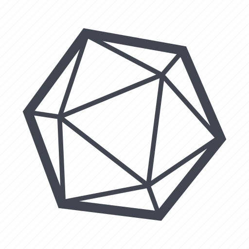 Abstract, crystal, education, geometric, polygon, shape icon - Download on Iconfinder