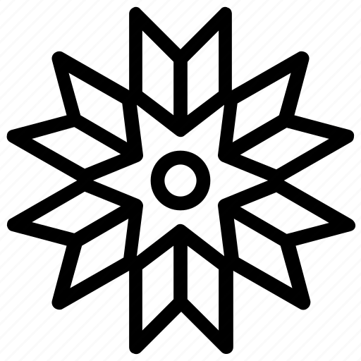 Christmas snowflake, flower snowflake, geometric snowflake, holiday snowflake, snowflake icon - Download on Iconfinder