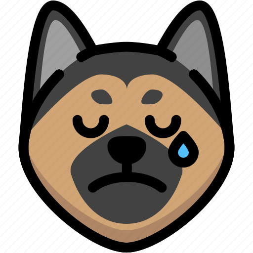 Cry, dog, emoji, emotion, expression, face, feeling icon - Download on Iconfinder