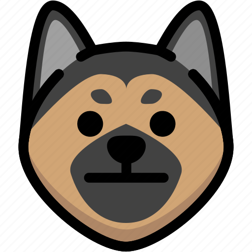 Dog, emoji, emotion, expression, face, feeling, neutral icon - Download on Iconfinder