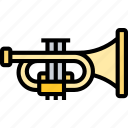 trumpet, music, orchestra, blowing, jazz