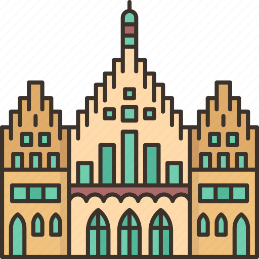Frankfurt, romer, building, square, tourism icon - Download on Iconfinder