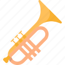 trumpet, music, instrument, jazz, horn