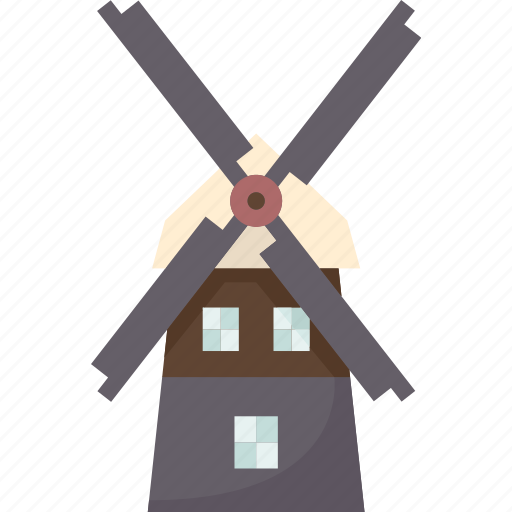 Windmill, farm, barn, rural, country icon - Download on Iconfinder