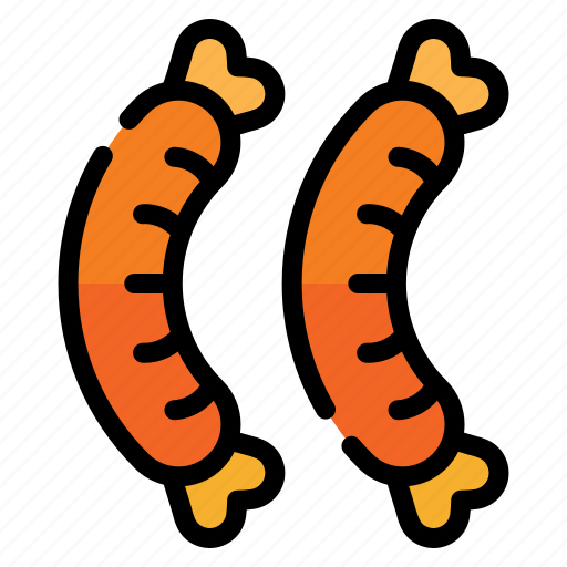Sausage, food, fast-food, wiener, junk food, hot dog, fast food icon - Download on Iconfinder