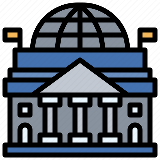 Bundesag, landmark, monuments, parliament, politics icon - Download on Iconfinder