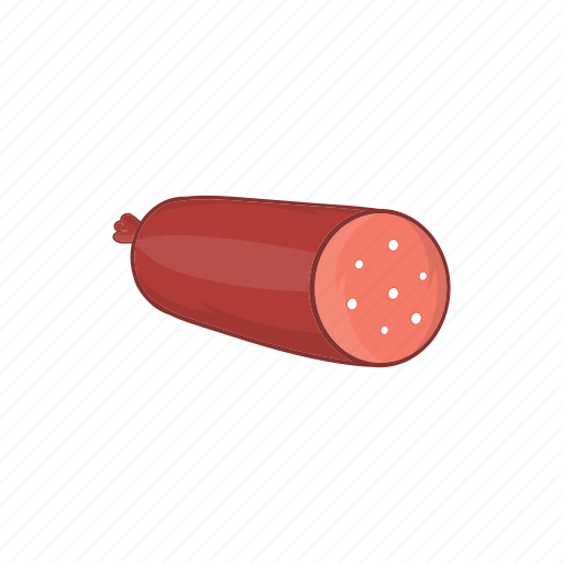 Cartoon, food, german, meat, pork, salami, sausage icon - Download on Iconfinder