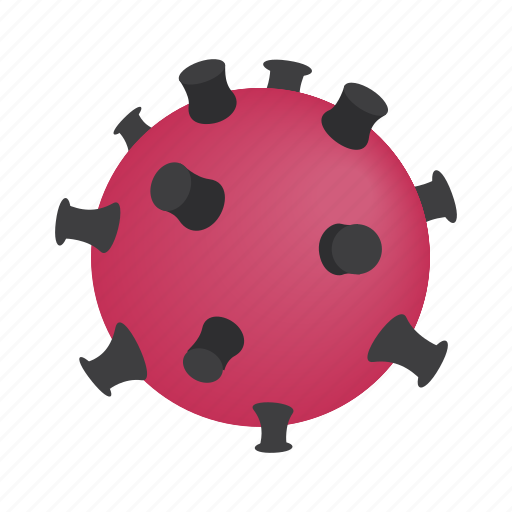 Disease, human, isometric, pink, sphere, thorns, virus icon - Download on Iconfinder