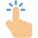 click, finger, gestures, hand, tap icon icon