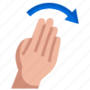 flick, right, arrow, hands, and, gestures, pointer